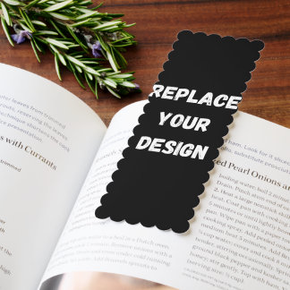 Custom Black Design Add Photo or Text Bookmarks