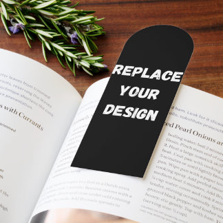 Custom Black Design Add Photo or Text Bookmarks