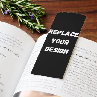 Custom Black Design Add Photo or Text Bookmarks