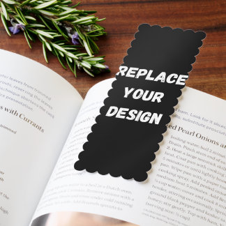 Custom Black Design Add Photo or Text Bookmarks