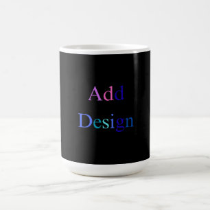 Custom Black Design Add Photo or Text Color Morph Mug