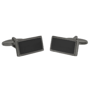 Custom Black Design Add Photo or Text Cufflinks