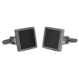 Custom Black Design Add Photo or Text Cufflinks
