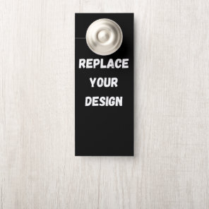 Custom Black Design Add Photo or Text Door Hanger