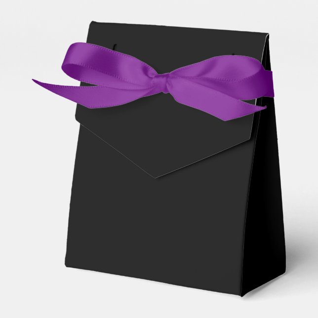 Custom Black Design Add Photo or Text Favor Boxes (Front Side)