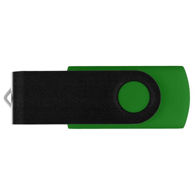 Custom Black Design Add Photo or Text Flash Drive (Back)