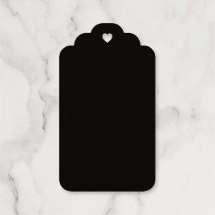 Custom Black Design Add Photo or Text Foil Gift Tags