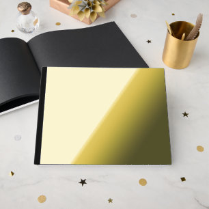 Custom Black Design Add Photo or Text Foil Guest Book