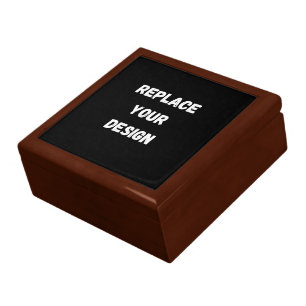 Custom Black Design Add Photo or Text Gift Box