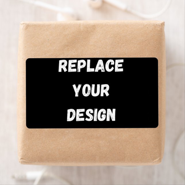 Custom Black Design Add Photo or Text Label (Insitu)
