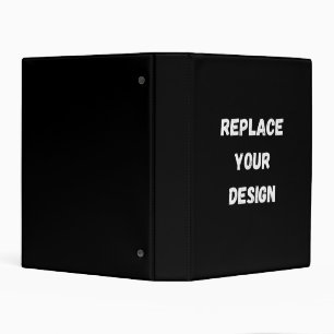 Custom Black Design Add Photo or Text Mini Binder