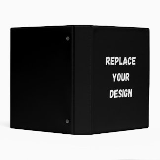 Custom Black Design Add Photo or Text Mini Binder