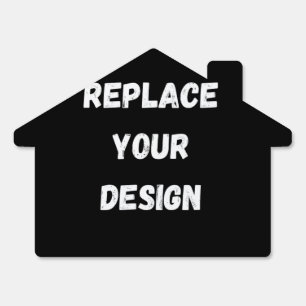 Custom Black Design Add Photo or Text Sign