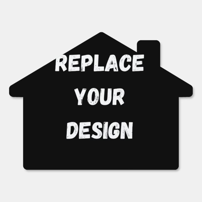 Custom Black Design Add Photo or Text Sign (Front)