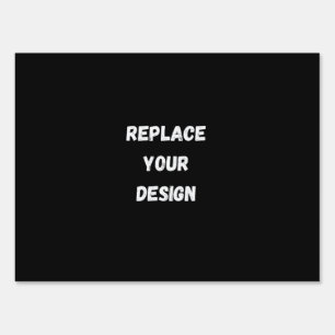 Custom Black Design Add Photo or Text Sign