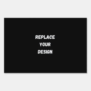 Custom Black Design Add Photo or Text Sign