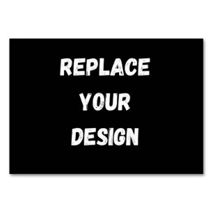 Custom Black Design Add Photo or Text Table Number