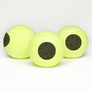 Custom Black Design Add Photo or Text Tennis Balls