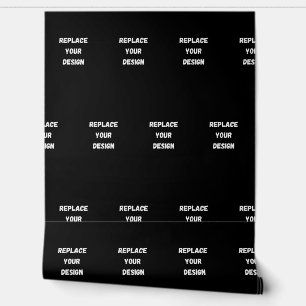 Custom Black Design Add Photo or Text Wallpaper