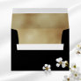 Custom Black Faux Gold Foil Formal 5x7 Envelope