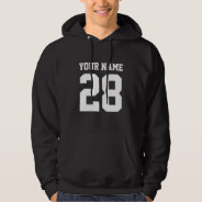 Custom Black Football Jersey Number Hoodie For Men at Zazzle