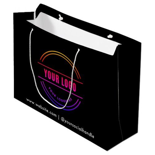 Custom Black Gift Bag with Company Logo 125 x 9
