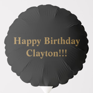 Custom Black/Gold Birthday Balloon
