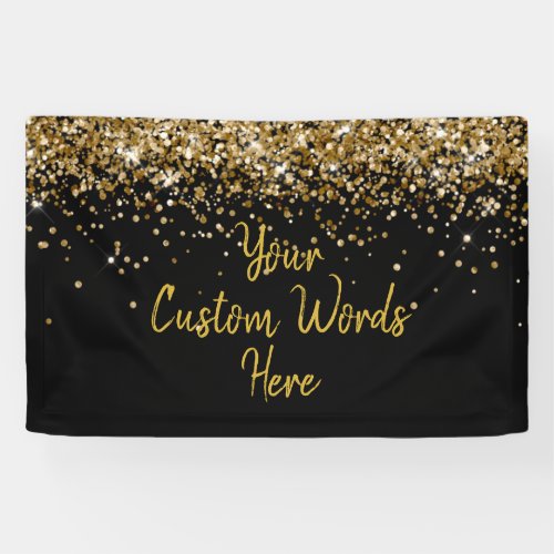 Custom Black Gold Birthday Party Photo Booth Prop
