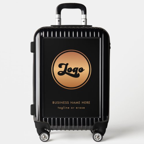 Custom Black  Gold Business Logo Company Branded  Luggage