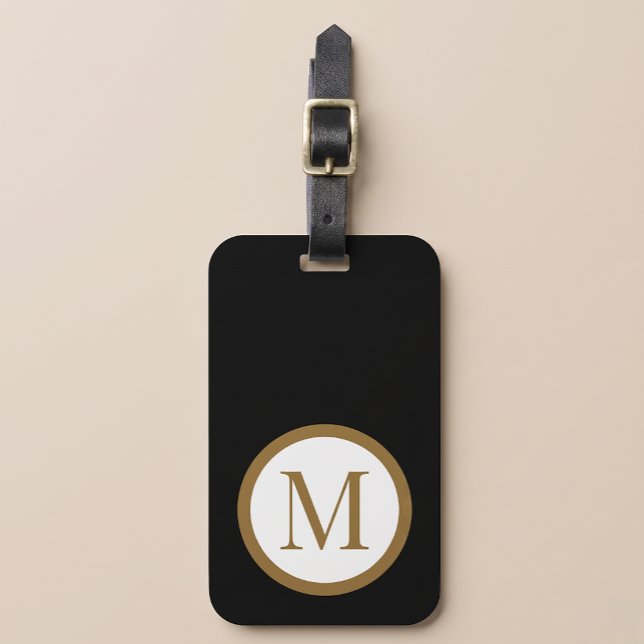 Custom Black & Gold Center Seal Luggage Tag (Creator Uploaded)