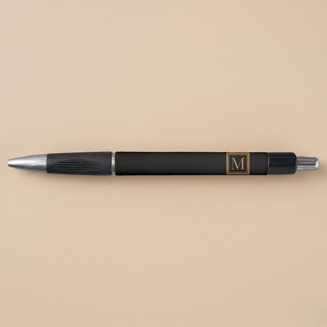 Custom Black & Gold Framed Monogram Pen (Creator Uploaded)