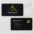 Custom Black + Gold Home Building Construction Lux Business Card | Zazzle