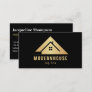 Custom Black + Gold Home Building Construction Lux Business Card