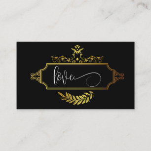 Custom Black Gold Indian Mandala RSVP Wedding Enclosure Card