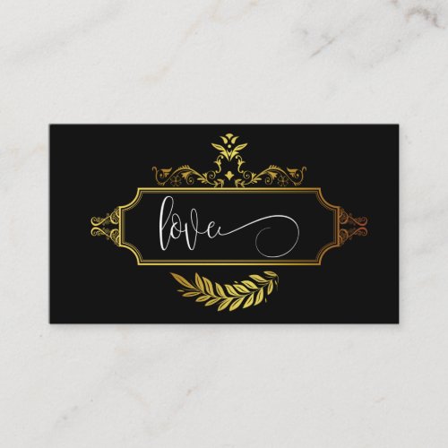 Custom Black Gold Indian Mandala RSVP Wedding  Enclosure Card