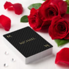Custom Black Gold Monogram Classic Pinochle Game