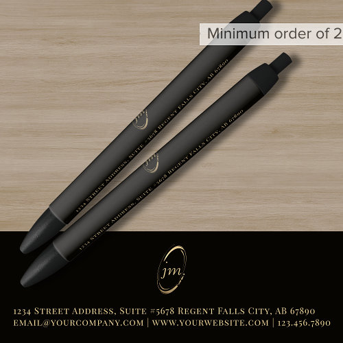 Custom Black Gold Pen Promotional Pen