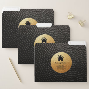 Custom Black & Gold Real Estate Presentation  File Folder