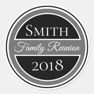 Custom Black Gray Badge Family Reunion Sticker