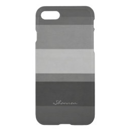 Custom Black & Gray Clear Striped iPhone 7 case