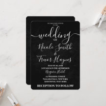 Custom Black Grunge Texture Wedding