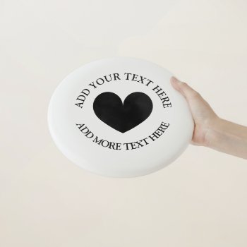Custom Black Heart Wedding Party Frisbee Golf Disc by logotees at Zazzle