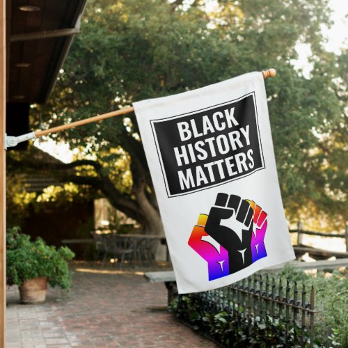 Custom BLACK HISTORY MATTERS House Flag