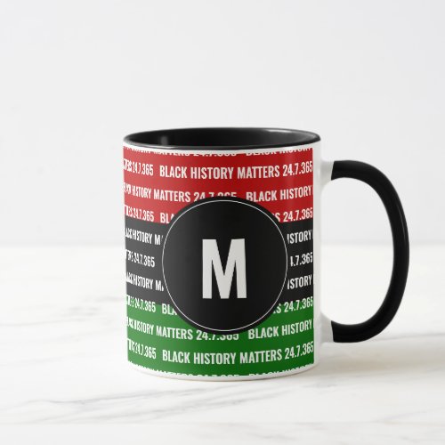 Custom BLACK HISTORY Monogram Mug