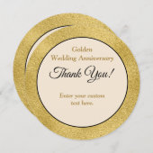 Custom Black, Ivory, and Gold Charger Plate Card (Front/Back)