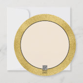 Custom Black, Ivory, and Gold Charger Plate Card (Back)