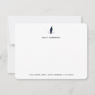 Custom Black Jacobin Hummingbird Paper Note Card