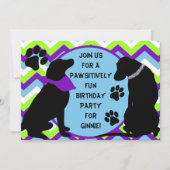 Custom Black Lab Birthday Party Invitation (Front)