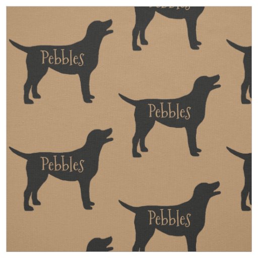 Custom Black Lab Dog Breed Fabric