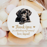 Custom Black Lab Dog Wedding Favor Stickers<br><div class="desc">Celebrate your special day with these cute custom watercolor dog wedding favor stickers. Many breeds available in my store and in the collection below. Customize with your pet's name.</div>